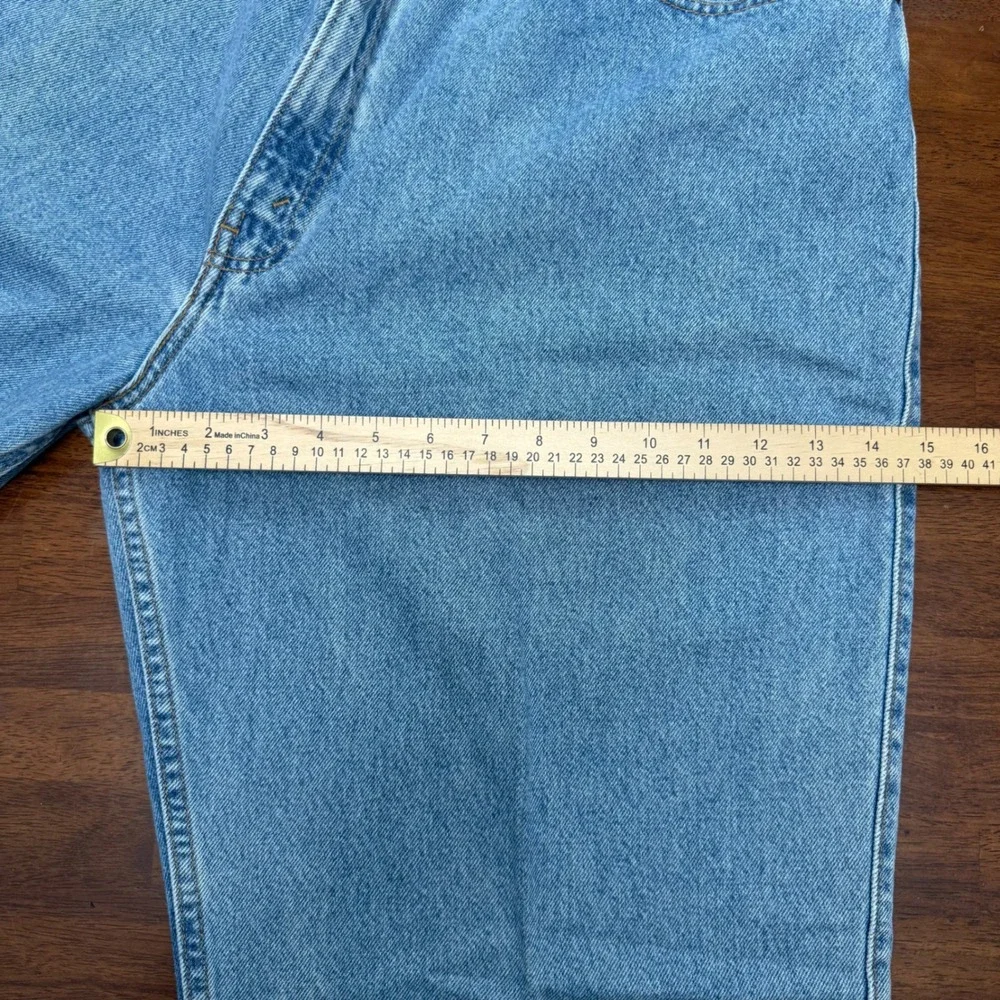 Levis 545 Loose Fit Jeans Mens 42x32 Blue Vintage 90s Brown Tab Denim Pants 545